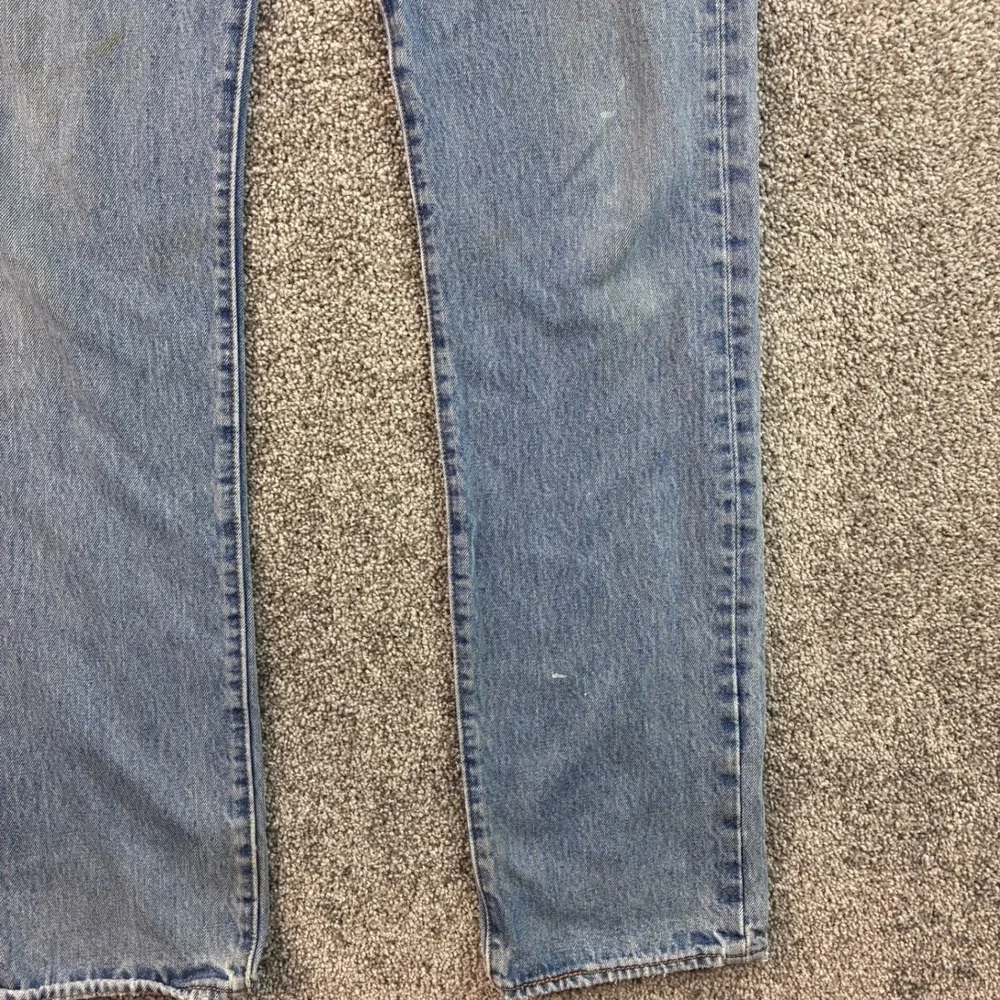 Levi's 501 Jeans Mens 32x36 Blue Cotton Straight Leg Button Fly Distressed